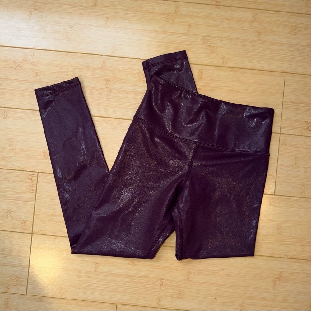 Zyia Plum Metallic Light N Tight Hi-Rise Legging - Picture 2 of 4